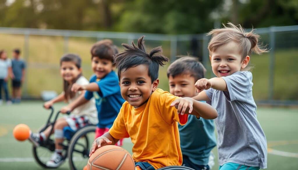 Kinder beim Sporttreiben